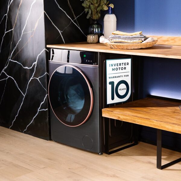 Imagen 7 Lavadora CECOTEC Bolero DressCode 9900 Autodose Steel. Carga frontal de 9 kg, 1400 rpm, motor Inverter Plus, pantalla FullColor de 10,3 pulgadas y clase A.