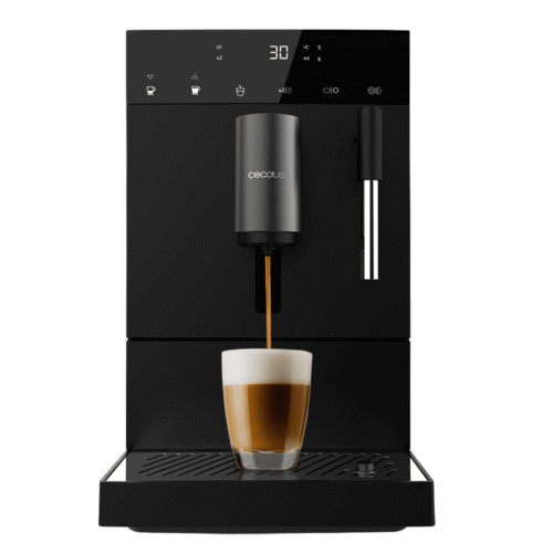 Vista frontal del microondas digital Cecotec Proclean 2500 con panel de control táctil y mando giratorio