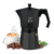 Imagen 2 Cafetera italiana Moklassic 300 Black de Cecotec en aluminio fundido. Capacidad para 3 tazas, mango ergonómico termorresistente y apta para múltiples cocinas.