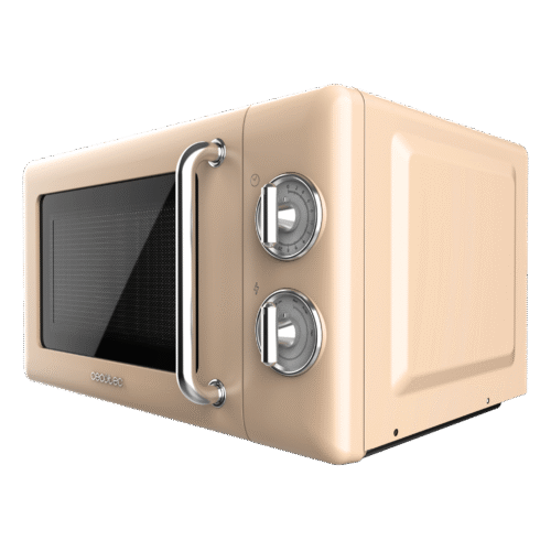 Imagen 2 Microondas mecánico Cecotec ProClean 3010 Retro Beige de 20 litros y 700 W. Diseño vintage con temporizador y mandos giratorios para un uso muy sencillo.