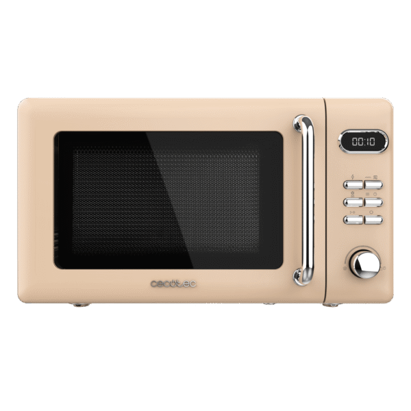 1714 Vista frontal del microondas digital Cecotec Proclean 2500 con panel de control táctil y mando giratorio
