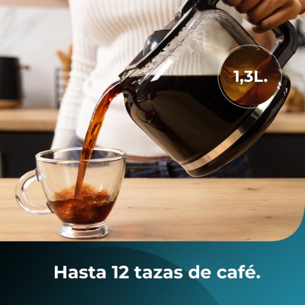 Imagen 8 Cafetera de goteo Cecotec Coffee 56 Heat con 950 W, capacidad de 1.5 litros para 12 tazas, acabado en acero inoxidable y sistema intensificador de aroma.