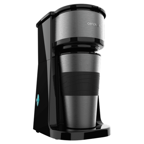1728-Imagen-2 Imagen 2 Cafetera de goteo Cecotec Coffee 66 Drop & Go con acabado en acero inoxidable, termo portátil de 500 ml y tecnología AromaSense para un café con sabor intenso.