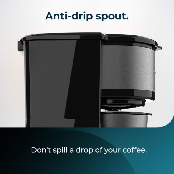Imagen 7 Cafetera de goteo Cecotec Coffee 66 Drop & Go con acabado en acero inoxidable, termo portátil de 500 ml y tecnología AromaSense para un café con sabor intenso.