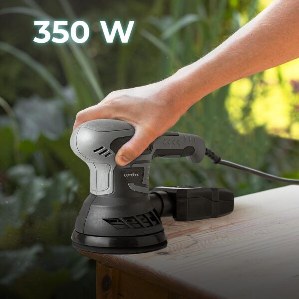 Imagen 3 Lijadora rotorbital PerfectSurface 350 Rotate de Cecotec con 350 W de potencia, control de velocidad ajustable y diseño ergonómico para acabados profesionales.