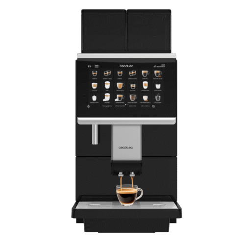 Vista frontal del microondas digital Cecotec Proclean 2500 con panel de control táctil y mando giratorio