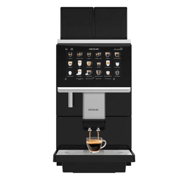 Vista frontal del microondas digital Cecotec Proclean 2500 con panel de control táctil y mando giratorio