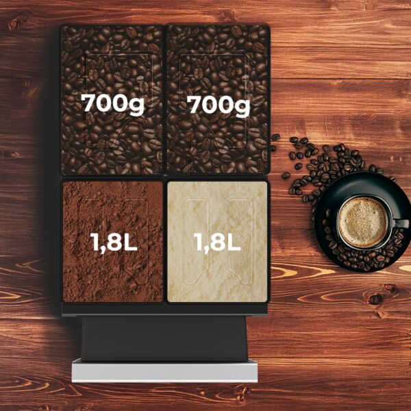 Imagen 4 Cafetera superautomática Cremmaet Lounge de Cecotec con 19 bares y sistema Thermoblock. Disfruta de cafés recién molidos con un diseño compacto y elegante.