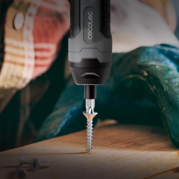 Imagen 5 Destornillador eléctrico EasyGyro 3000 Pocket de Cecotec con batería de 3.6 V, mango articulado y 22 accesorios para máxima precisión en bricolaje y hogar.