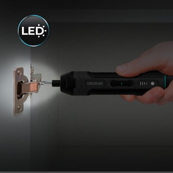 Imagen 8 Destornillador eléctrico EasyGyro 3000 Pocket de Cecotec con batería de 3.6 V, mango articulado y 22 accesorios para máxima precisión en bricolaje y hogar.