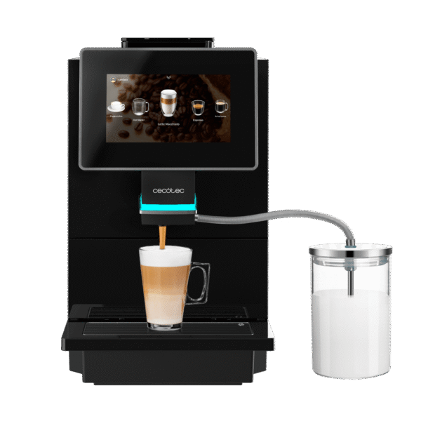 Vista frontal del microondas digital Cecotec Proclean 2500 con panel de control táctil y mando giratorio