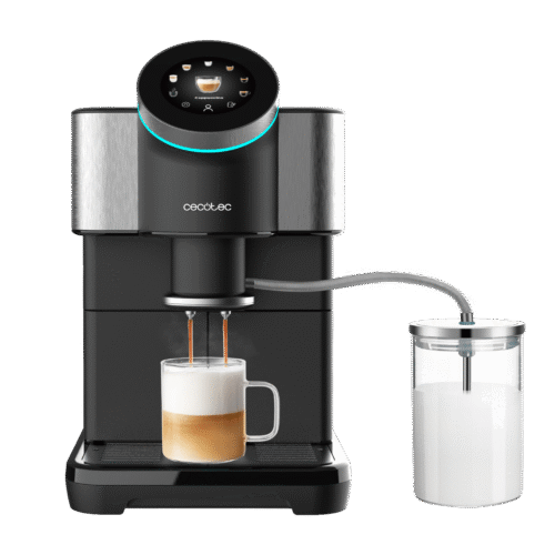 Vista frontal del microondas digital Cecotec Proclean 2500 con panel de control táctil y mando giratorio