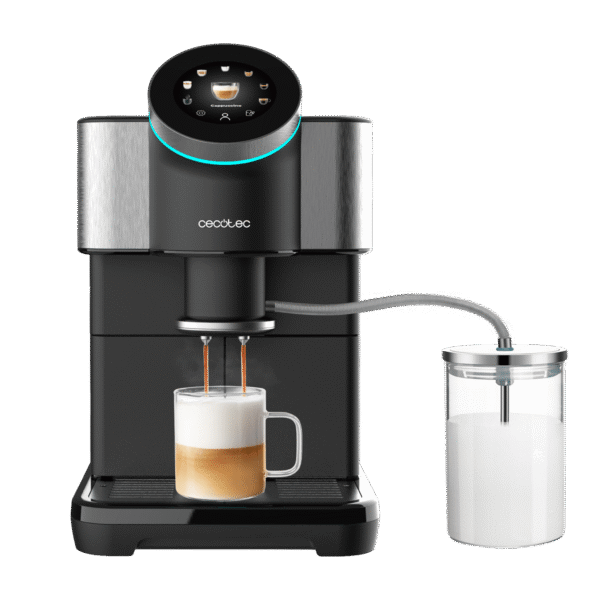 Vista frontal del microondas digital Cecotec Proclean 2500 con panel de control táctil y mando giratorio