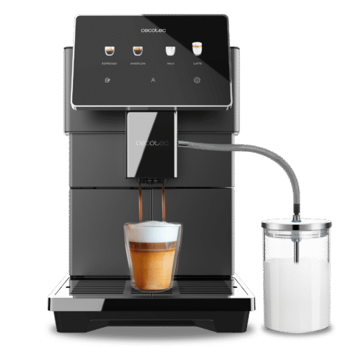 Vista frontal del microondas digital Cecotec Proclean 2500 con panel de control táctil y mando giratorio