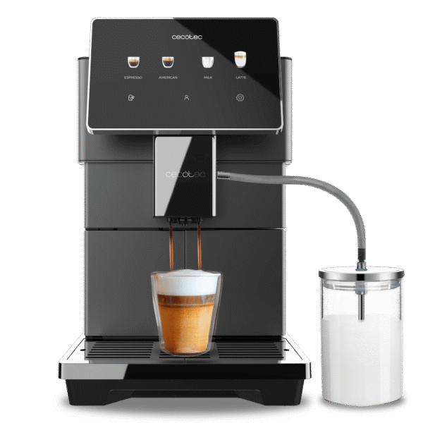 Vista frontal del microondas digital Cecotec Proclean 2500 con panel de control táctil y mando giratorio