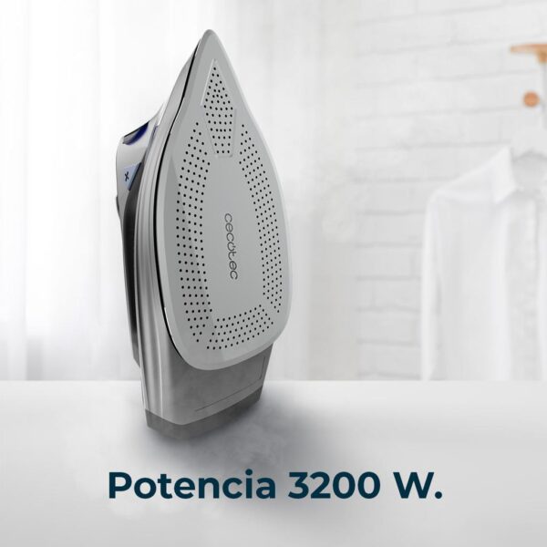 Imagen 4 Plancha de vapor Cecotec IronHero 3200 Smart Absolute con 3200 W, golpe de vapor de 270 g/min, suela anodizada ultra-deslizante y pantalla LCD de control.