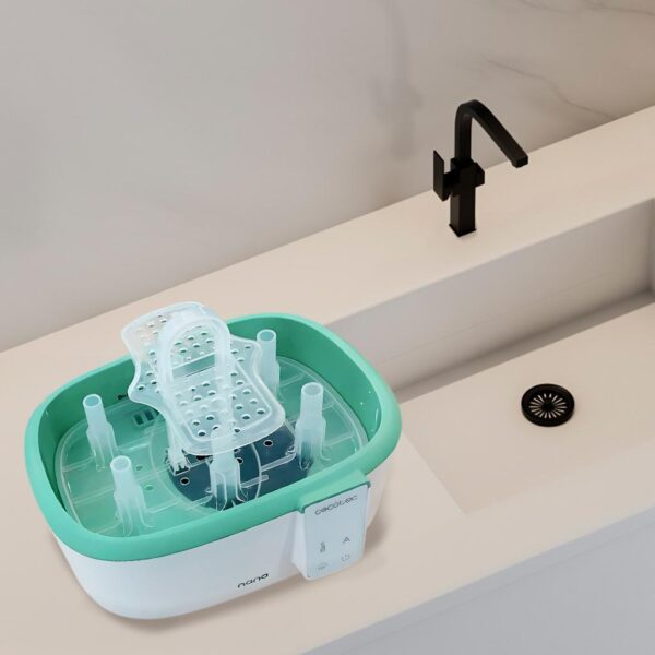 Imagen 6 Esterilizador digital Cecotec para hasta 6 biberones. Ciclo rápido de 8 minutos con soporte para tetinas. Higiene máxima y seguridad total para tu bebé.