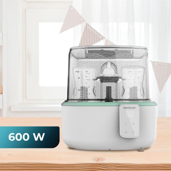 Imagen 8 Esterilizador digital Cecotec para hasta 6 biberones. Ciclo rápido de 8 minutos con soporte para tetinas. Higiene máxima y seguridad total para tu bebé.