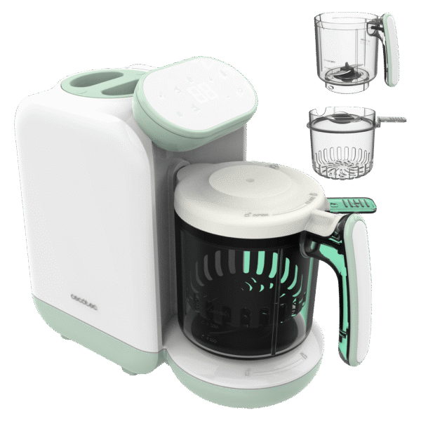 1907-Imagen-2 Imagen 2 Prepara comidas saludables para tu bebé con Nana BabyCare. El procesador de alimentos de Cecotec que cocina al vapor y tritura frutas, verduras y carnes fácilmente.