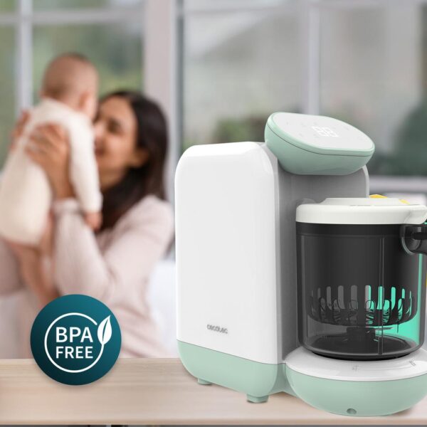 1907-Imagen-8 Imagen 8 Prepara comidas saludables para tu bebé con Nana BabyCare. El procesador de alimentos de Cecotec que cocina al vapor y tritura frutas, verduras y carnes fácilmente.