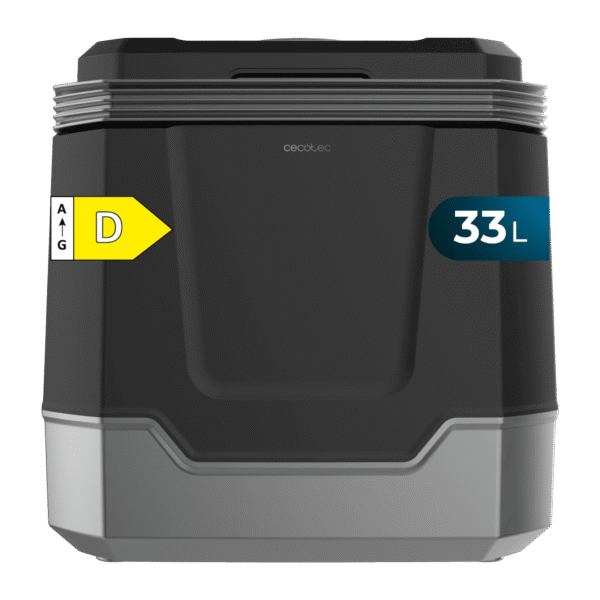 Frigorífico mini retro Bolero MiniCooling 6L Bahamas Black de Cecotec color negro con asa de transporte