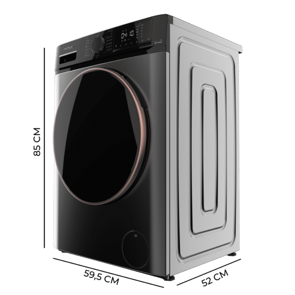 Imagen 3 Lavadora de carga frontal Cecotec Bolero DressCode 7610 Inverter Steel A con capacidad de 7 kg, 1400 rpm, motor Inverter Plus, 15 programas y clase A.