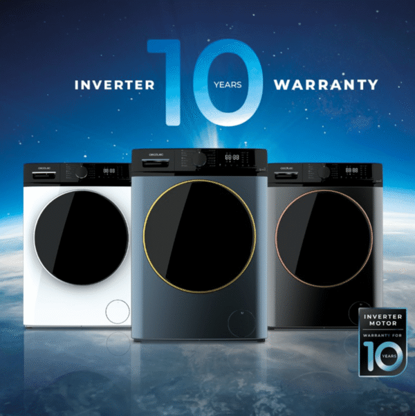 Imagen 7 Lavadora de carga frontal Cecotec Bolero DressCode 7610 Inverter Steel A con capacidad de 7 kg, 1400 rpm, motor Inverter Plus, 15 programas y clase A.