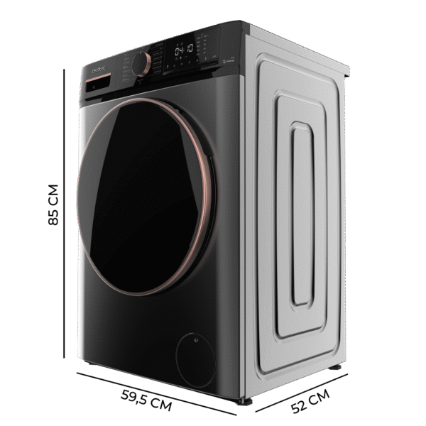 Imagen 3 Lavadora de carga frontal Cecotec Bolero DressCode 8610 Inverter Steel A con 8 kg, 1400 RPM, motor Inverter Plus, Steam Max y eficiencia energética A.