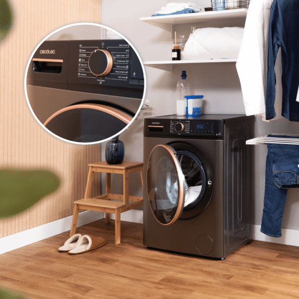 Imagen 8 Lavadora de carga frontal Cecotec Bolero DressCode 8610 Inverter Steel A con 8 kg, 1400 RPM, motor Inverter Plus, Steam Max y eficiencia energética A.