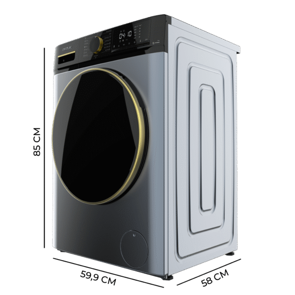 Imagen 3 Lavadora Cecotec Bolero DressCode 9610 Inverter Ice Blue de 9 Kg y 1400 RPM. Motor Inverter Plus, clase A y tecnología Steam Max para el cuidado de tu ropa.