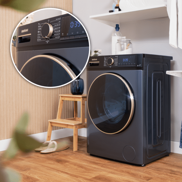 Imagen 8 Lavadora Cecotec Bolero DressCode 9610 Inverter Ice Blue de 9 Kg y 1400 RPM. Motor Inverter Plus, clase A y tecnología Steam Max para el cuidado de tu ropa.