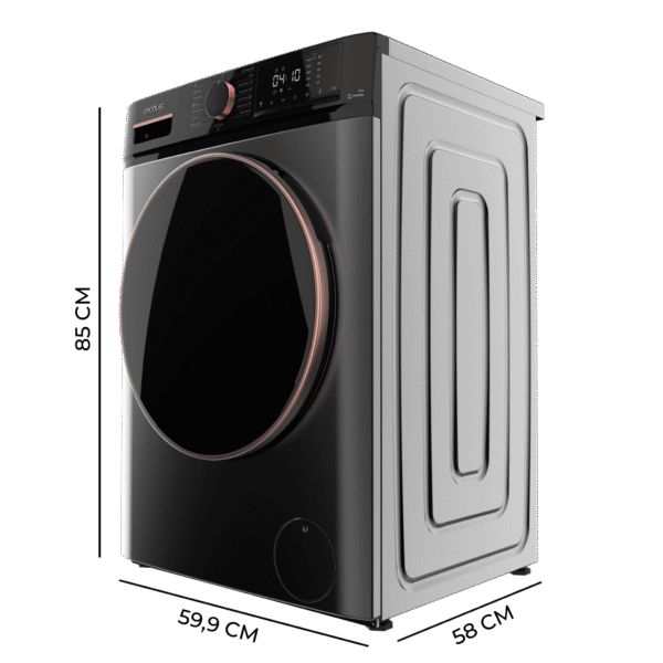 Imagen 3 Lavadora carga frontal Bolero DressCode 10610 Inverter Steel A de Cecotec. Capacidad 10 Kg, 1400 RPM, motor Inverter Plus, Steam Max y eficiencia clase A.