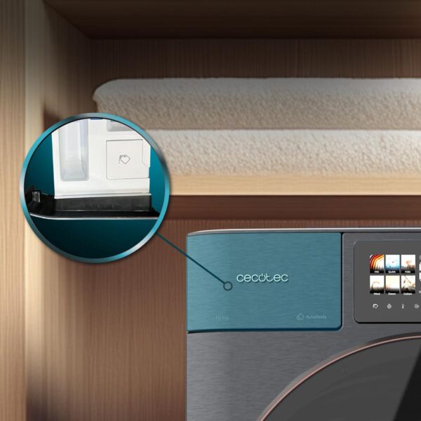 Imagen 5 Lavadora Bolero DressCode 10950 Autodose Inverter 3D Steel de 10 kg y 1400 rpm. Incluye sistema Autodosis, Motor Inverter Plus, vapor SteamMax y eficiencia A.