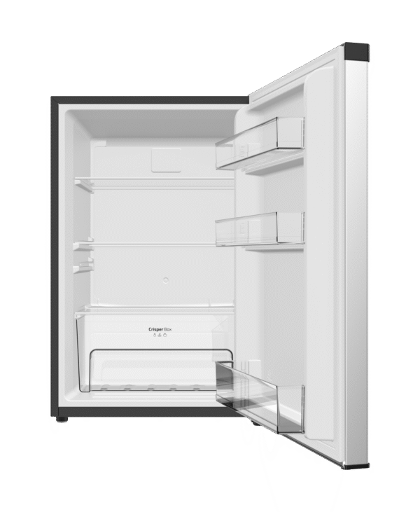 Imagen 3 Mini frigorífico Cecotec Bolero CoolMarket TT 133 L Inox de 133 litros, clase E, Crisper Box y luz LED. Diseño compacto de 83,5 cm con control de temperatura.