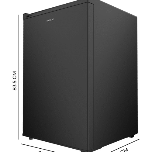 Imagen 2 Mini frigorífico Cecotec de 133L con clase energética E, luz LED y Crisper Box. Diseño elegante en negro de 83,5 cm ideal para espacios reducidos y oficinas.