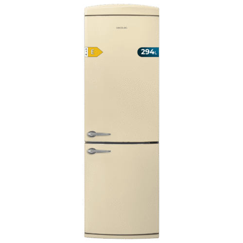 Frigorífico combi retro rojo Cecotec Bolero CoolMarket Combi Origin 294 Red E con sistema Total No Frost