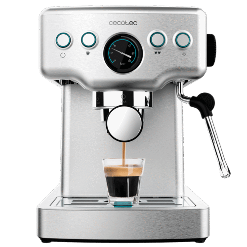 Vista frontal del microondas digital Cecotec Proclean 2500 con panel de control táctil y mando giratorio