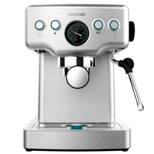 Imagen 2 Cafetera espresso Power Espresso 20 Barista Mini de Cecotec. 20 bares de presión, sistema Thermoblock y manómetro para un café profesional en casa.