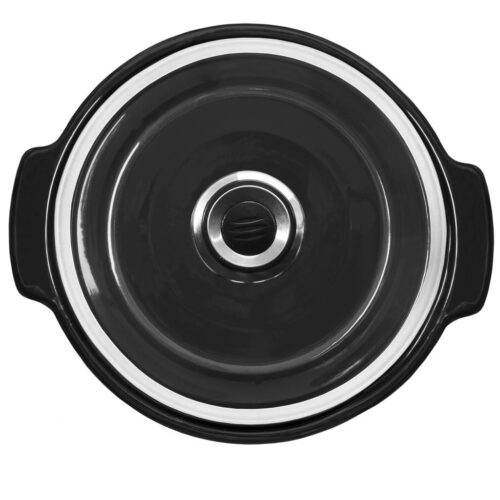 2028-Imagen-2 Imagen 2 Cubeta de cerámica Slowpot para Olla GM de 6 litros. Incluye tapa de vidrio. Ideal para cocciones lentas y guisos tradicionales con sabor intenso. Material ecológico.