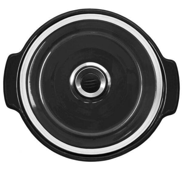 Imagen 2 Cubeta de cerámica Slowpot para Olla GM de 6 litros. Incluye tapa de vidrio. Ideal para cocciones lentas y guisos tradicionales con sabor intenso. Material ecológico.