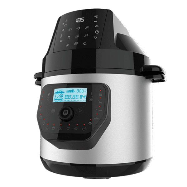 Imagen 2 Olla GM H Deluxe Fry: robot de cocina programable 6L con cabezal de aire, báscula y tapa Advance. Cocina a presión y hornea con temperatura ajustable 24h.