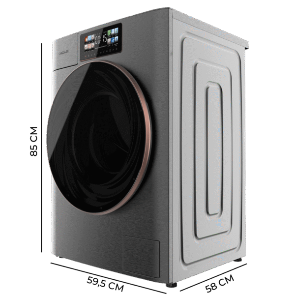 Imagen 3 Lavadora de carga frontal Bolero Dresscode 9950 Autodose Inverter 3D Steel A de 9 kg. 1400 rpm, motor Inverter Plus, pantalla 9,2 y clase energética A.