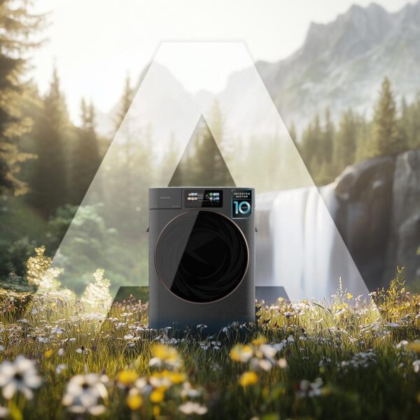 Imagen 7 Lavadora de carga frontal Bolero Dresscode 9950 Autodose Inverter 3D Steel A de 9 kg. 1400 rpm, motor Inverter Plus, pantalla 9,2 y clase energética A.