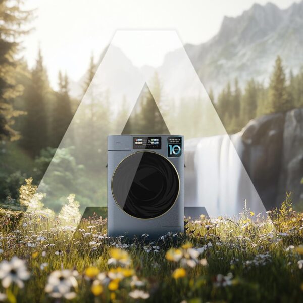 Imagen 7 Lavadora Cecotec Bolero DressCode 9950 Autodose Inverter 3D Ice Blue. Capacidad de 9 kg, 1400 rpm, motor Inverter Plus, autodosis y eficiencia energética A.