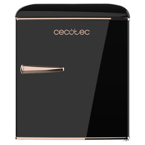 Imagen 2 Mini frigorífico retro negro de 45L con diseño vintage y eficiencia clase E. Compacto y silencioso, ideal para habitaciones, oficinas o espacios reducidos.
