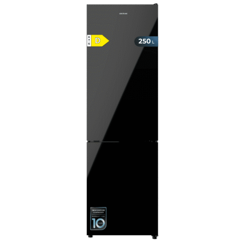 Frigorífico combi retro rojo Cecotec Bolero CoolMarket Combi Origin 294 Red E con sistema Total No Frost