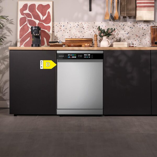 Imagen 7 Lavavajillas Bolero Aguazero 6210 Inox D de 60 cm con 15 cubiertos, clase energética D, 14 programas y tecnología Dry+ para un acabado impecable en cada lavado.