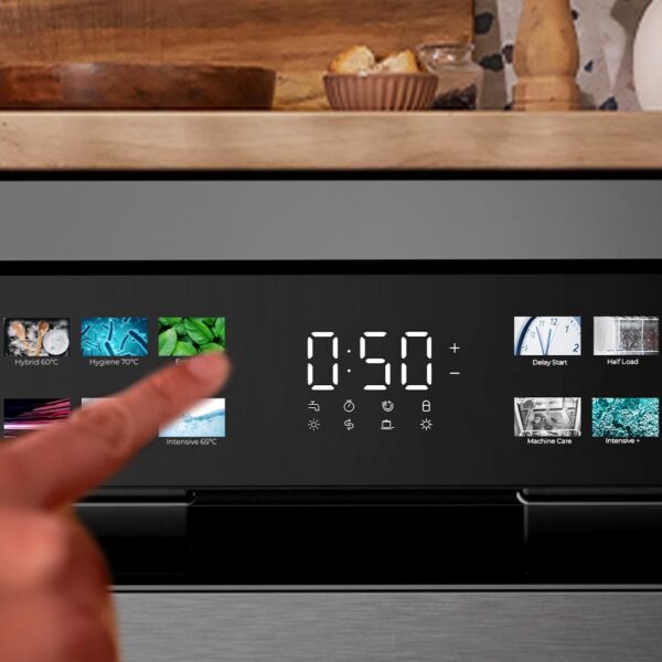 221-Imagen-8 Imagen 8 Lavavajillas Bolero Aguazero 6210 Dark D de 60 cm con capacidad para 15 cubiertos, clase energética D, 14 programas, pantalla FullColor XXL y sistema Dry+.