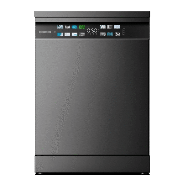 Imagen 2 Lavavajillas Bolero Aguazero 6700 Dark B de 60 cm con capacidad para 15 cubiertos, motor Inverter Plus, eficiencia clase B y 14 programas de lavado avanzados.