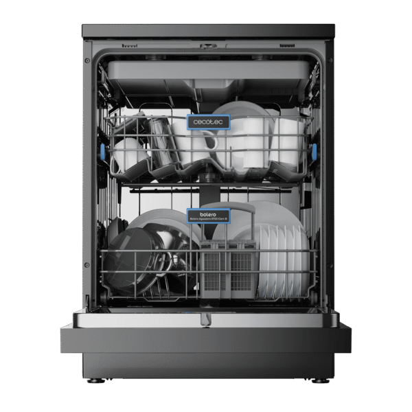 Imagen 3 Lavavajillas Bolero Aguazero 6700 Dark B de 60 cm con capacidad para 15 cubiertos, motor Inverter Plus, eficiencia clase B y 14 programas de lavado avanzados.